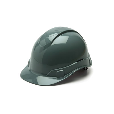 Pyramex HP44113 Hard Hat - Slate Gray 4 Pt Ratchet Suspension (Box of 16) PYR-HP44113BX