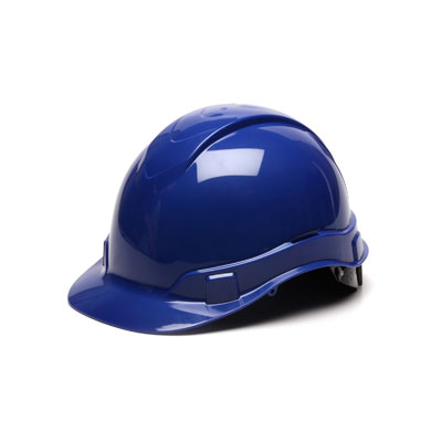 Pyramex HP44160 Hard Hat - Blue 4 Pt Ratchet Suspension (Box of 16) PYR-HP44160BX