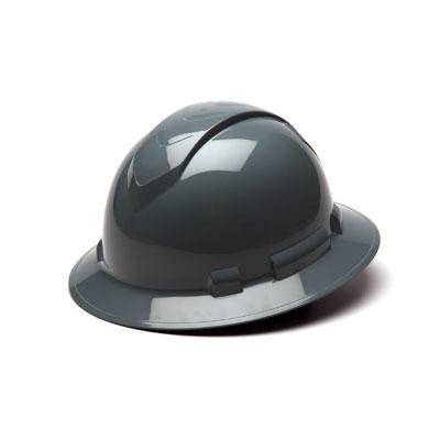 Pyramex HP54113 Full Brim Hard Hat - Slate Gray 4 Pt Ratchet Suspension (Box of 12) PYR-HP54113PORTER