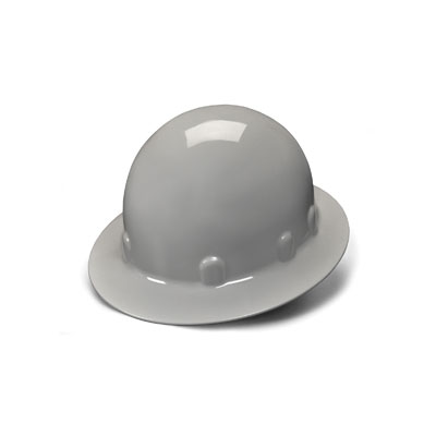 Pyramex HPS24112 Sleek Shell Hard Hat - Gray Full Brim 4 Pt Ratchet Suspension (Box of 12) PYR-HPS24112BX