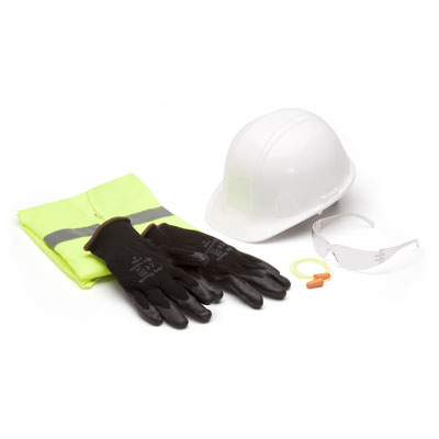 Pyramex NHFBGL New Hire Kit -Head - Eye - Ear - Hand Protection - Large (Case of 10) NHFBGL