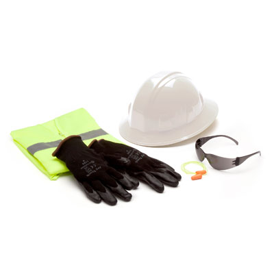 Pyramex NHCM New Hire Kit -Head - Eye - Ear - Hand Protection - Medium (Case of 10) NHCM