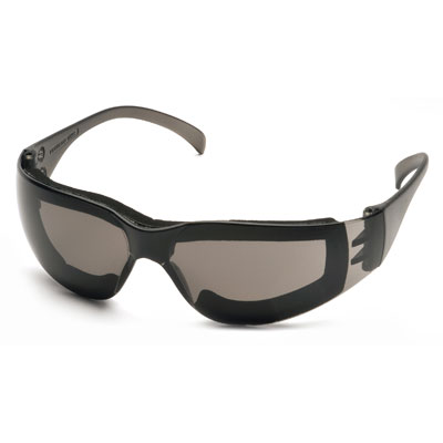 Pyramex S4120STFP Intruder - Gray Frame w/Full Foam Padding/Gray-Hardcoated AF Lens (Box of 12) PYR-S4120STFP