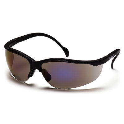 Pyramex SB1875S Venture II - Black Frame/Blue Mirror Lens (Box of 12) PYR-SB1875S