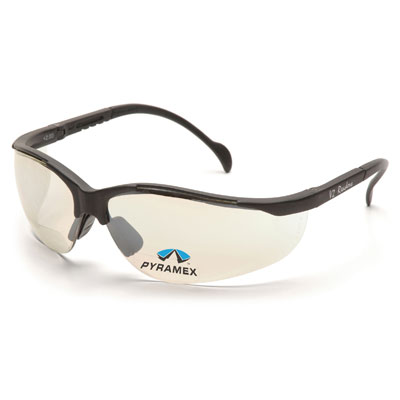 Pyramex SB1880R15 V2 Readers - Black Frame/Indoor/Outdoor Mirror - Plus 1.5 Lens (Box of 6) PYR-SB1880R15