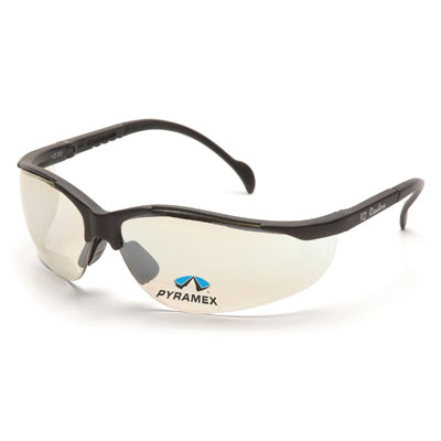 Pyramex SB1880R20 V2 Readers - Black Frame/Indoor/Outdoor Mirror - Plus 2.0 Lens (Box of 6) PYR-SB1880R20