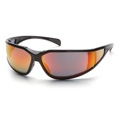 Pyramex SB5155DT Exeter - Glossy Black Frame/Sky Red Mirror Anti-Fog Lens (Box of 12) PYR-SB5155DTBX