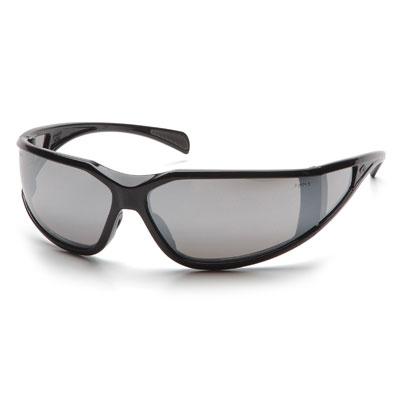 Pyramex SB5170DT Exeter - Glossy Black Frame/Silver Mirror Anti-Fog Lens (Box of 12) PYR-SB5170DTBX