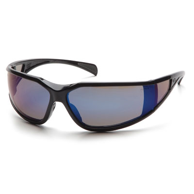 Pyramex SB5175DT Exeter - Glossy Black Frame/Blue Mirror Anti-Fog Lens (Box of 12) PYR-SB5175DTBX