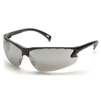 Pyramex SB5770D Venture 3 - Black Frame/Silver Mirror Lens (Box of 12) PYR-SB5770DBX