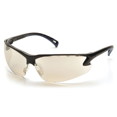 Pyramex SB5780D Venture 3 - Black Frame/Indoor/Outdoor Mirror Lens (Box of 12) PYR-SB5780D