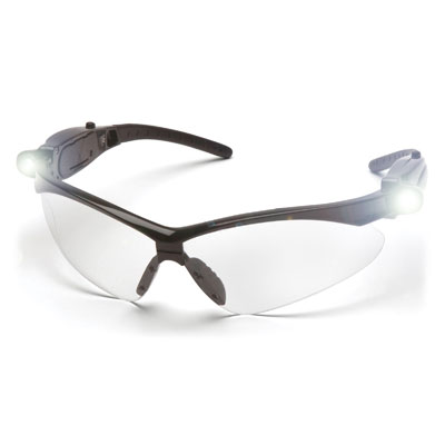 Pyramex SB6310STPLED PMXTREME - Black frame/Clear Anti-Fog Lens w/LED Temples (Box of 6) PYR-SB6310STPLEDBX