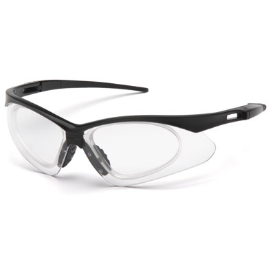Pyramex SB6310STRX PMXTREME - Black Frame/ Clear anti-fog lens w/RX insert (Box of 12) PYR-SB6310STRXBX