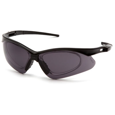 Pyramex SB6320STRX PMXTREME - Black Frame/ Gray anti-fog lens w/RX insert (Box of 12) PYR-SB6320STRXBX