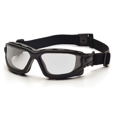 Pyramex SB7010SDT I-Force - Black Strap-Temples/Clear Anti-Fog Lens (Box of 12) PYR-SB7010SDTBX