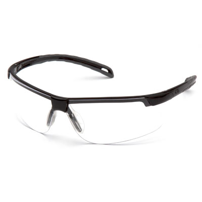 Pyramex SB8610DTM Ever-Lite - Black Frame/Clear H2MAX Anti-Fog Lens (Box of 12) PYR-SB8610DTMBX