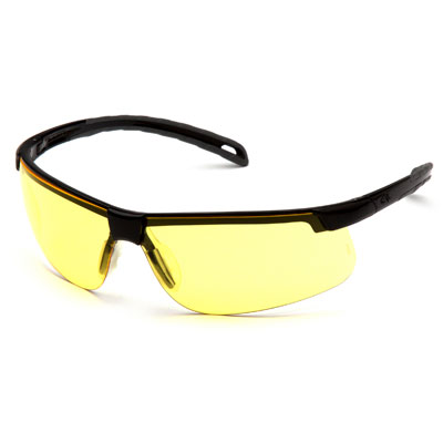 Pyramex SB8630D Ever-Lite - Black Frame/Amber Lens (Box of 12) PYR-SB8630DBX