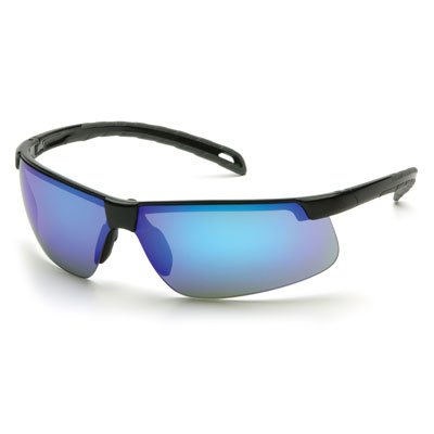 Pyramex SB8665D Ever-Lite - Black Frame/Ice Blue Mirror Lens (Box of 12) PYR-SB8665DBX