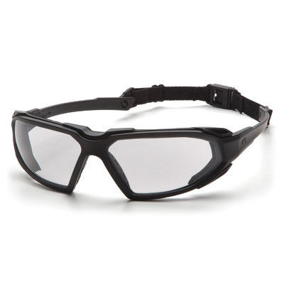 Pyramex SBB5010DT Highlander - Black Frame/Clear Anti-Fog Lens (Box of 12) PYR-SBB5010DTBX