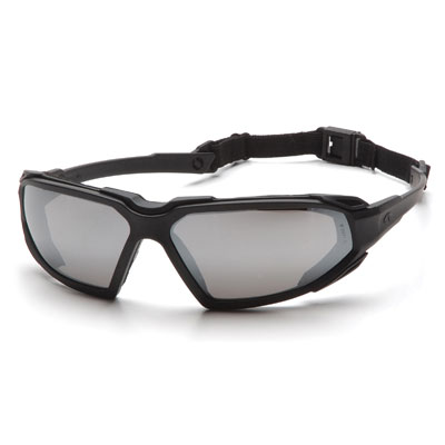 Pyramex SBB5070DT Highlander - Black Frame/Silver Mirror Anti-Fog Lens (Box of 12) PYR-SBB5070DTBX