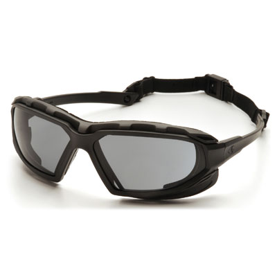 Pyramex SBG5020DT Highlander Plus - Black-Gray Frame/Gray Anti-Fog Lens (Box of 12) PYR-SBG5020DTBX