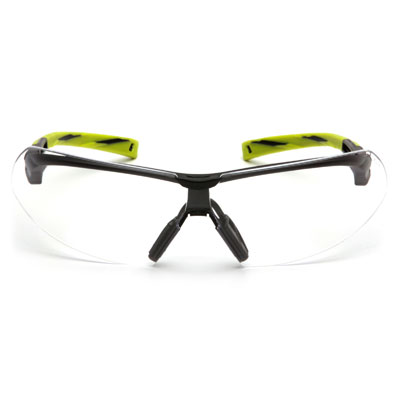 Pyramex SGR4910ST Onix - Hi Vis Green Frame/Clear Anti-Fog Lens (Box of 12) SGR4910ST