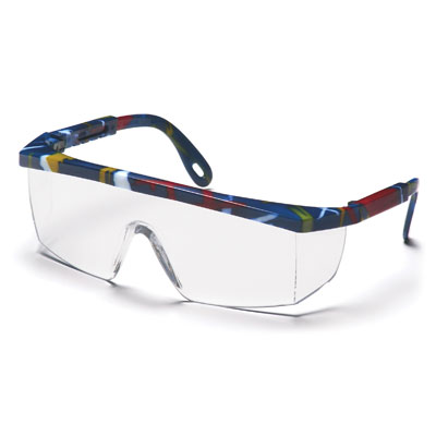 Pyramex SM410S Integra - Mixed Blue Frame/Clear Lens (Box of 12) PYR-SM410SBX