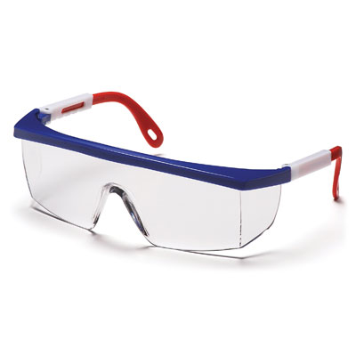 Pyramex SNWR410S Integra - Red/White/Blue Frame/Clear Lens (Box of 12) PYR-SNWR410SBX