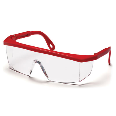 Pyramex SR410S Integra - Red Frame/Clear Lens (Box of 12) PYR-SR410SBX