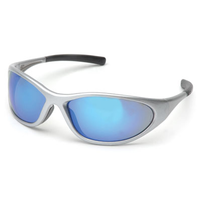 Pyramex SS3365E Zone II - Silver Frame/Ice Blue Mirror Lens (Box of 12) PYR-SS3365EBX