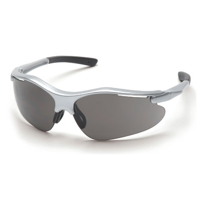 Pyramex SS3720D Fortress - Silver Frame/Gray Lens (Box of 12) PYR-SS3720DBX