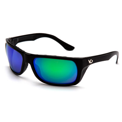 Pyramex VGSB931 Vallejo - Black Frame/ Polarized Green Mirror Lens PYR-VGSB931