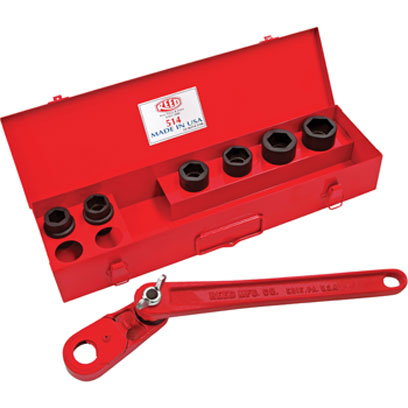 Reed - L514 - THRU-BOLT Utility Sets w/Adjustable Angle Ratchet and Case - 02286 L514