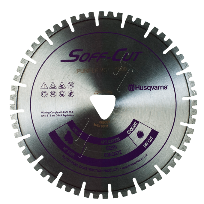 Soff-Cut VC12S14-1000 Vari-Cut Purple 12in x .250 Diamond Blade 587665207