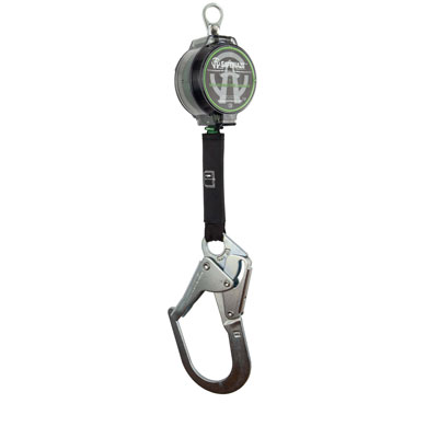 Safewaze 018-5010 7ft. Web Retractable, Single Leg with Steel Rebar Hook and Steel Triple Lock Carabiner (Class A) 018-5010