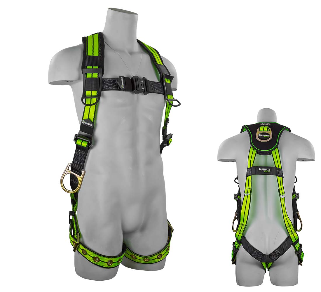 Safewaze FS-FLEX285 PRO+ Flex Fall Protection Harness with 3 D-Rings - Large/X-Large FFS-FSFLEX285L/XL