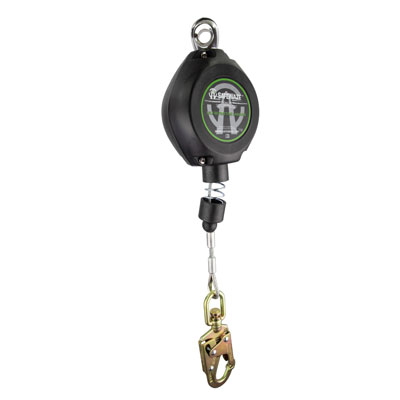 Safewaze FS-FSP1211-G 11ft. Cable Retractable with Swivel Fall Indicator Hook (Class A) FS-FSP1211-G