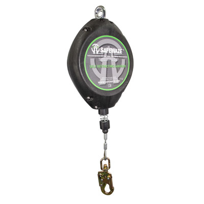 Safewaze FS-FSP1265-G 65ft. Cable Retractable with Swivel Fall Indicator Hook (Class B) FS-FSP1265-G