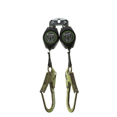 Safewaze FS-FSP14085-W-RBH 7FT Web Dual-leg Retractable w/ Rebar Hooks (Class A) FFS-FSFSP14085WRBH