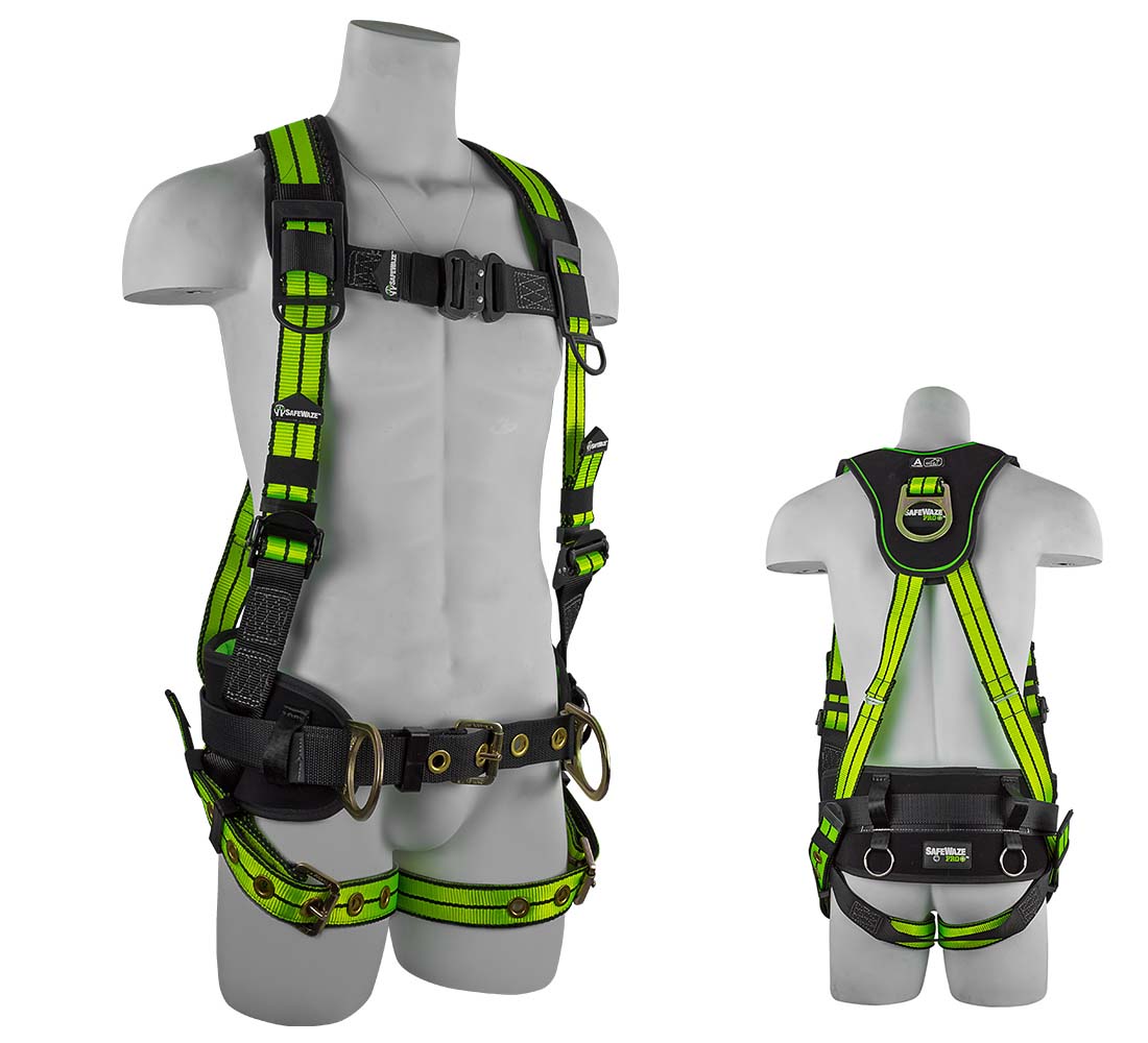 Safewaze FS-FLEX360 Safelink PRO+ Flex Construction Fall Protection Harness with Removable Belt and 3 D-Rings - XXLarge FS-FLEX360-Safelink-XXL