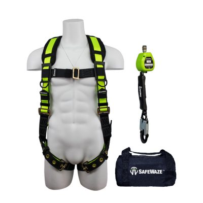 Safewaze FS143 Complete Fall Protection Starter Kit with Harness and 6ft Web Retractable Lifeline - Large/X-Large FS143-L/XL