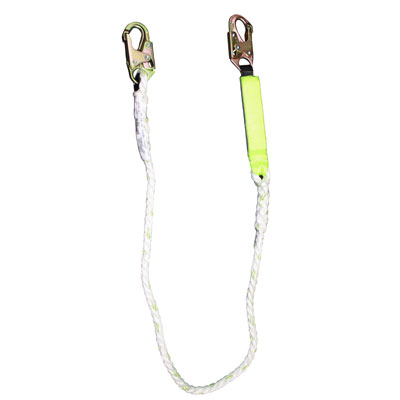 Safewaze FS33215 6ft. Energy Absorbing PolyDac Rope Lanyard FS33215