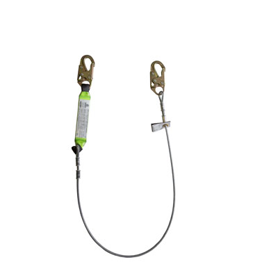 Safewaze FS560-CA 6ft. Cable Energy Absorbing Lanyard with Double Locking Snap Hooks FS560-CA