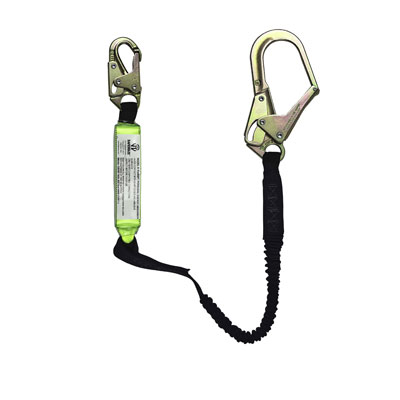 Safewaze FS575 6ft. Stretch Energy Absorbing Lanyard with Rebar Hook FS575