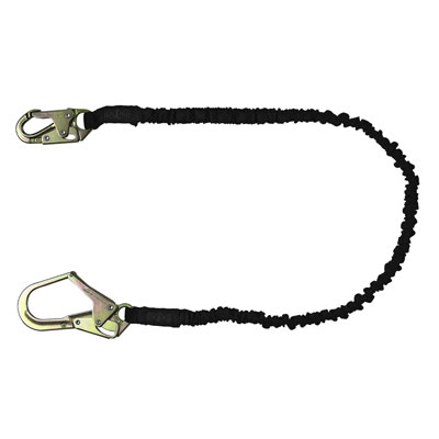 Safewaze FS585 6ft. Streamline Low-Profile Energy Absorbing Lanyard with Rebar Hook FS585