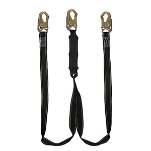 Safewaze FS77330-DL-FR Fire-Rated 6ft. Energy Absorbing Lanyard Dual Leg with Double Locking Snap Hooks FS77330-FR-DL