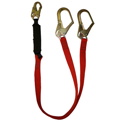 Safewaze FS77435-DL-WE Pro Plus Welding 6ft. Energy Absorbing Lanyard Dual Leg with Rebar Hooks FS77435-DL-WE