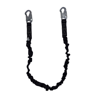 Safewaze FS88580 6ft. Streamline Low-Profile Energy Absorbing Lanyard with Double Locking Snap Hooks FS88580