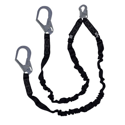 Safewaze Twin Leg 6' Shock Lanyard with Rebar Hooks - FS586 – J.L.