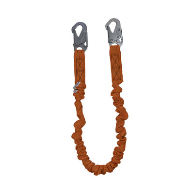 Safewaze FS88590 6ft. Stretch Low-Profile Energy Absorbing Lanyard with Double Locking Snap Hooks FS88590